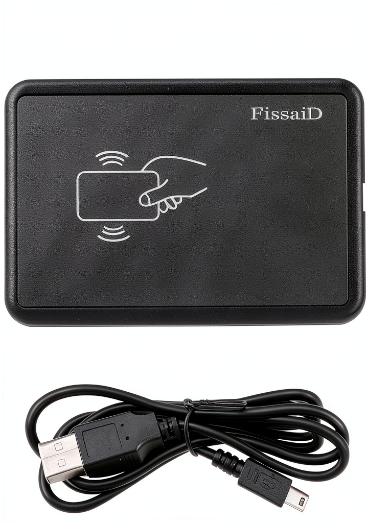 Installing FissaiD RFID Reader 125KHz EM4100 Prox Card Compatible on a wooden desk