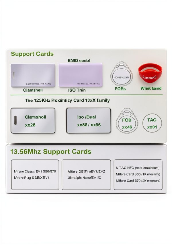 Ajfwm RFID Reader Metal Case Dual Frequency Access Control-1