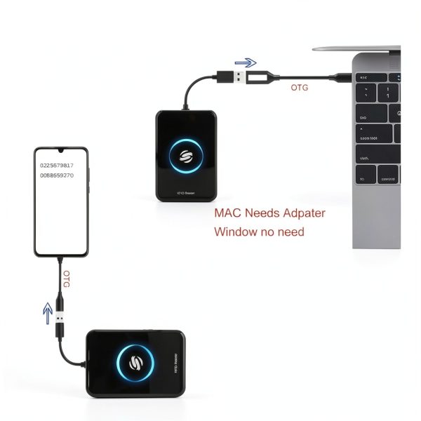 Ajfwm RFID Reader Metal Case Dual Frequency Access Control-4