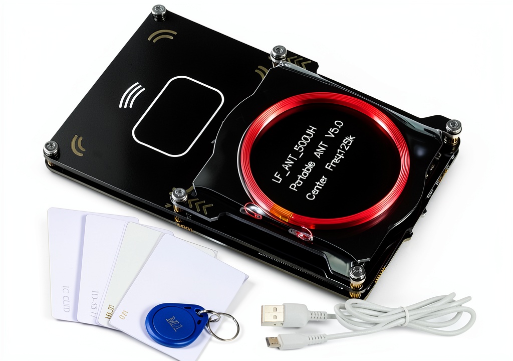 Installing Proxmark3 Easy V5.0 RFID Reader Writer Dual Frequency on a wooden desk