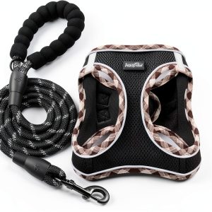 Haapaw Dog Harness and Leash Set Air Mesh Reflective Safety XS to XL-0