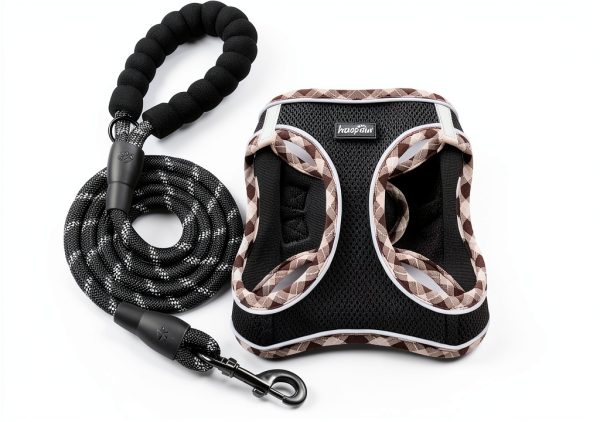Haapaw Dog Harness and Leash Set Air Mesh Reflective Safety XS to XL-0