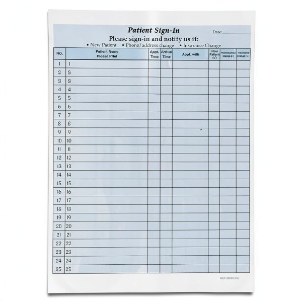 Medical Sign In Sheets Carbonless 125 Pack Bedus Home Adhesive Labels-7