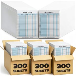 Resholder Patient Sign-In Sheet 300 Pack HIPAA Compliant 8.5x11 Inch-0