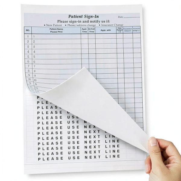 Medical Sign In Sheets Carbonless 125 Pack Bedus Home Adhesive Labels-6