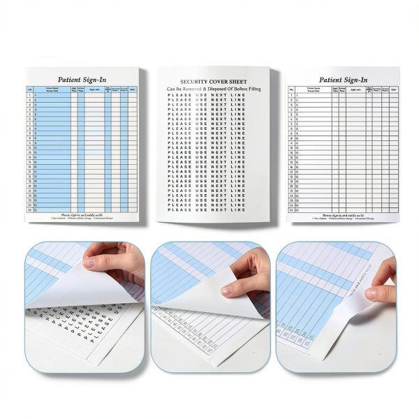 Resholder Patient Sign In Sheet ENV-1156 Privacy Pad 8.5x11.6 inches-2