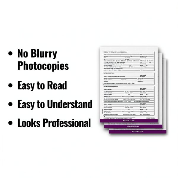 Patient Intake Forms Doctor Stuff 100-Form Purple No Holes-1