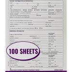 Patient Intake Forms Doctor Stuff 100-Form Purple No Holes-0