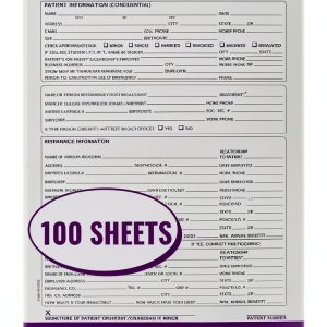 Patient Intake Forms Doctor Stuff 100-Form Purple No Holes-0