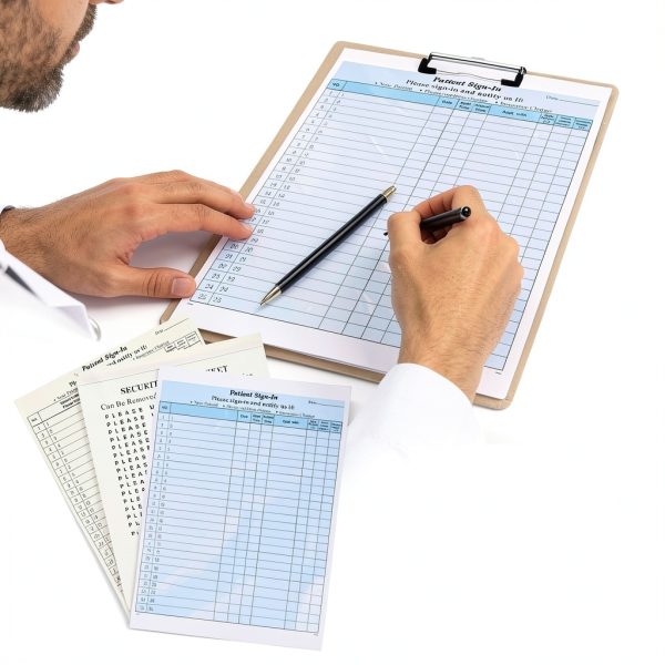 HIPAA Privacy Patient Sign in Sheets Blue NCR Carbonless 3 Part Form-4