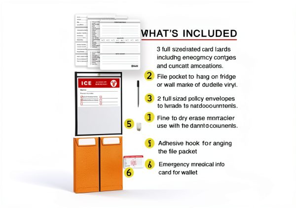 Emergency Medical Information Kit ELDR At Home Refrigerator File-3