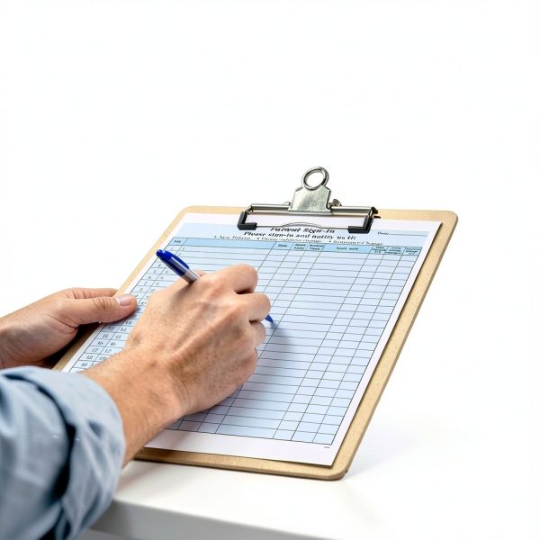 HIPAA Privacy Patient Sign in Sheets Blue NCR Carbonless 3 Part Form-5