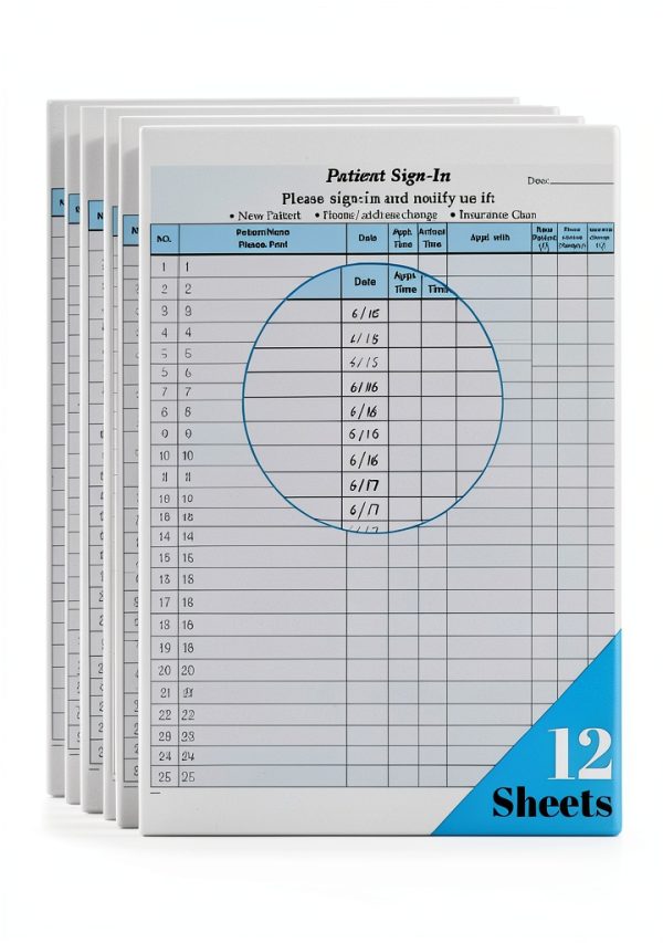 Patient Sign-in Sheets HIPAA Compliant RelinPOE Peel‑Off Labels 12Pack-0