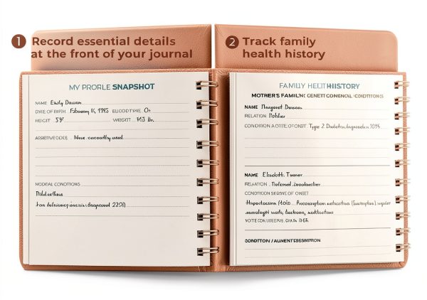 Clever Fox Personal Health Record Keeper – Medical Care Planner – Wellness & Medication Tracker Journal for Patients – Organizer Notebook, Daily Tracking Log Book & Appointment Diary (Rose Gold)-6