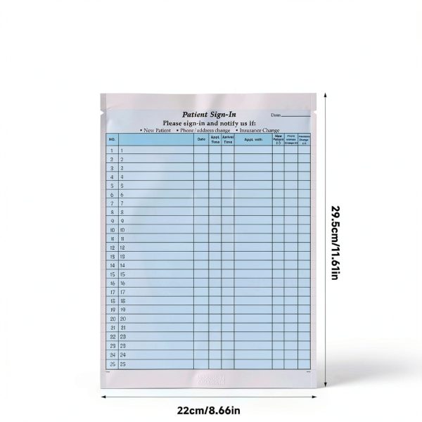 HIPAA Privacy Patient Sign in Sheets Blue NCR Carbonless 3 Part Form-2