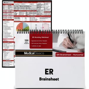 Medical Basics Brainsheet ER Notebook Horizontal Template for Nurses-0